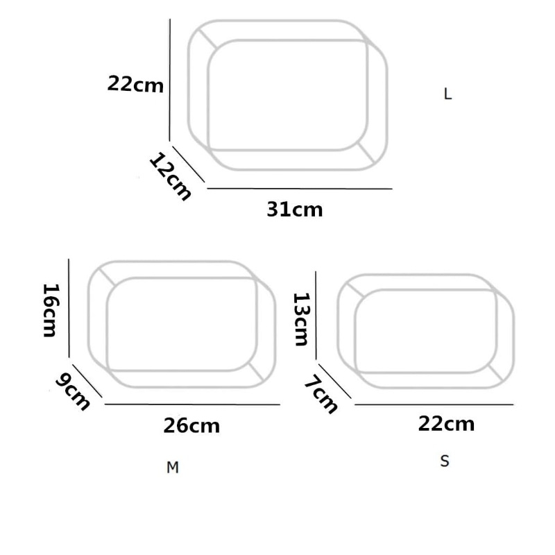 Ensemble de 3 Sacs à Cosmétiques 